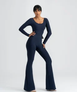 Alternative view of Claudia Uzun Kollu İspanyol Paça Tulum