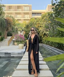 Alternative view of Velvet Noir Kimono